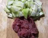 Hình bước làm 1 của món CHÁO THỊT BÒ - MỨƠP - GIÁ ĐỖ (BÉ ĂN DẶM +7M)