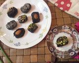 A picture of step 6 of Chocolate Stuffed Assorted Dates.