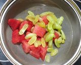 A picture of step 1 of Watermelon Shikanji.
