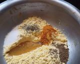 A picture of step 1 of Cornmeal Dhokla.