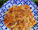 รูปขั้นตอนการทำที่ 5 ของ Fettuccineมะเขือเทศชีส