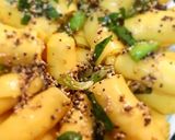 A picture of step 6 of Microwave Khandvi.