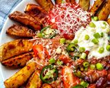 A picture of step 3 of Spicy Taco Bean Bowl With Peri Peri Wedges (Vegetarian).