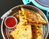 A picture of step 6 of Corn capsicum paratha.