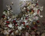 A picture of step 2 of SoyaChunks fry.