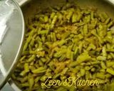 A picture of step 2 of Hyderabadi Gawaar ki Phalli and Til/Cluster Beans & Sesame Seeds.