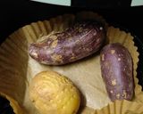 Gambar langkah 3 resipi Keledek & Kentang Bakar airfryer.