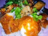 ข้าวต้มแห้งปลากะพงลวก&ทอดกรอบ น้ำจิ้มรสเด็ด