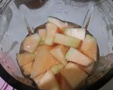 Foto langkah ke 1 dari resep Puding buah melon simpel.