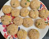 A picture of step 4 of Corn raw banana tikki.