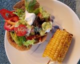 Foto langkah ke 6 dari resep Tortilla salad bowl & Jamaican chicken.