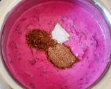 A picture of step 3 of Beetroot Raita.