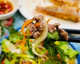 Hình bước làm 4 của món Gỏi măng tây, thịt bò
