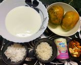 A picture of step 1 of Chilled Himsagar Mango Coconut Rice Kheer or Pudding.