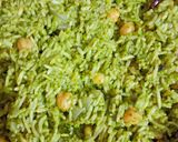 A picture of step 5 of Palak Chole Biryani.