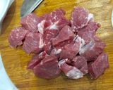 Hình bước làm 1 của món Thịt băm chiên ngũ vị