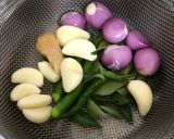 A picture of step 1 of Sprouted Green Gram (Moong) Curry.