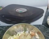 A picture of step 1 of Oil free sandwich pakoras.