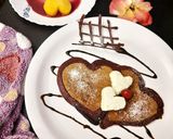 A picture of step 8 of Oatmeal Pancake with Fresh Cream and Beetroot Eggless.