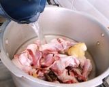 A picture of step 1 of Mutton yakhni Pulao Recipe 😊.