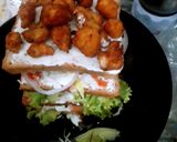 A picture of step 9 of Delicious tower sandwich.