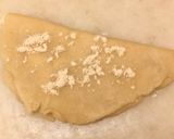A picture of step 2 of Badam puri.