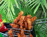 A picture of step 3 of Crispy aloo pakoray fries.