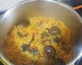 A picture of step 6 of Ringna vatana bateta ni khichdi and kadhi.