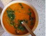 A picture of step 4 of Sambhar powder masala (South Indian recipe).
