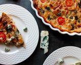 Foto del paso 3 de la receta Quiche de bacon, manzana, espinacas y queso azul