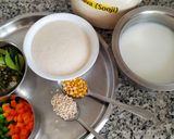 A picture of step 1 of Vegetable upma.