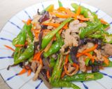 糯米椒炒三絲的食譜步驟4照片