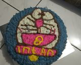 Foto langkah ke 11 dari resep Kue ultah Doraemon.