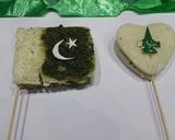 A picture of step 7 of Flag sandwich.