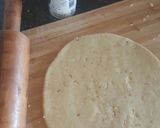 A picture of step 3 of Nutella shortbread cookies😊.