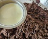 A picture of step 3 of Oreo Biscuit Chocolate Modak.