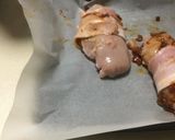 A picture of step 1 of Baked Chicken with pesto and bacon.