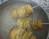 A picture of step 2 of Potato tornado chaat.