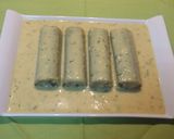 Foto del paso 9 de la receta Canelones de pollo con foie y bechamel al curry