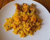 Foto del paso 7 de la receta: Arroz integral con pollo y langostinos