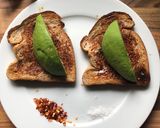 A picture of step 2 of Breakfast Chilli, Avocado, Marmite on Toast.