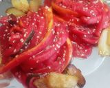 Foto del paso 6 de la receta: Calabacines🥒 con salsa de remolacha y peras🍐 caramelizadas🤨🍝🤔!!!