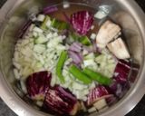 A picture of step 1 of Drumstick curry.