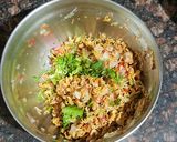 A picture of step 3 of Wai wai chaat.