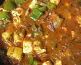 A picture of step 4 of Paneer Capsicum.