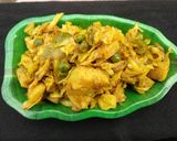 A picture of step 4 of Cabbage capsicum sabji.