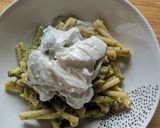 A picture of step 3 of Caserecce with Broccoli Cream and Burrata.