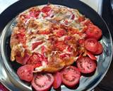 Tomato upside down omelette#cookingwithtomatoes recipe step 4 photo