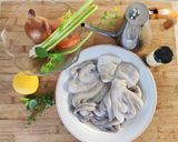 A picture of step 1 of Octopus Carpaccio.