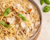 A picture of step 3 of Creamy Chicken Pasta with Sun Dried Tomatoes.